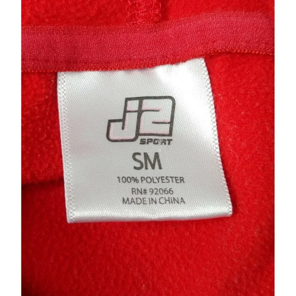 Ohio State Buckeyes Women's S Sweatshirt Hooded Red J2Sport Polyester Pullover - Picture 5 of 6